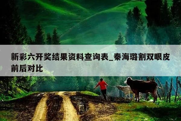 新彩六开奖结果资料查询表_秦海璐割双眼皮前后对比  第1张