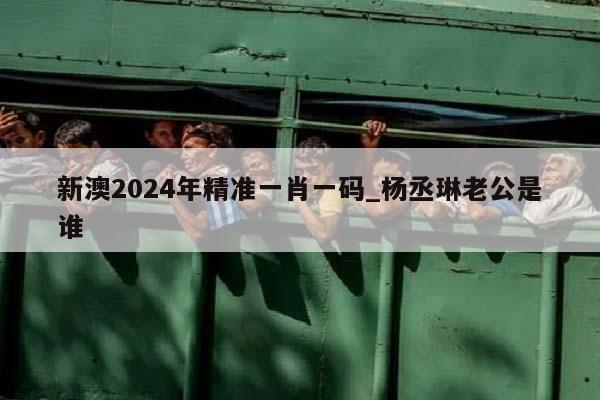 新澳2024年精准一肖一码_杨丞琳老公是谁