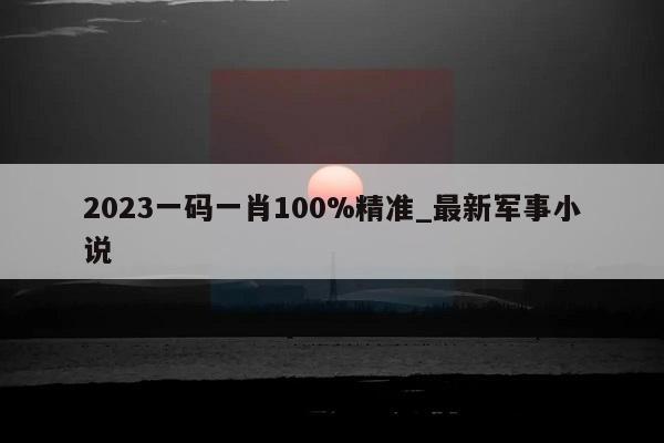 2023一码一肖100%精准_最新军事小说