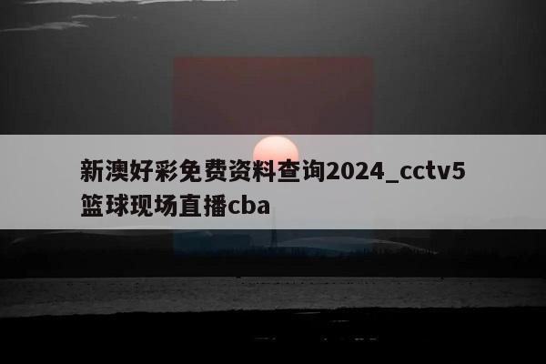 新澳好彩免费资料查询2024_cctv5篮球现场直播cba  第1张