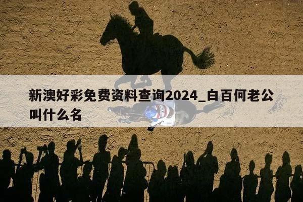 新澳好彩免费资料查询2024_白百何老公叫什么名