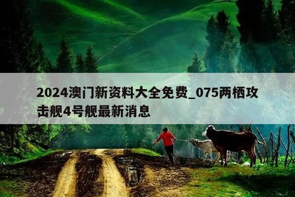 2024澳门新资料大全免费_075两栖攻击舰4号舰最新消息  第1张