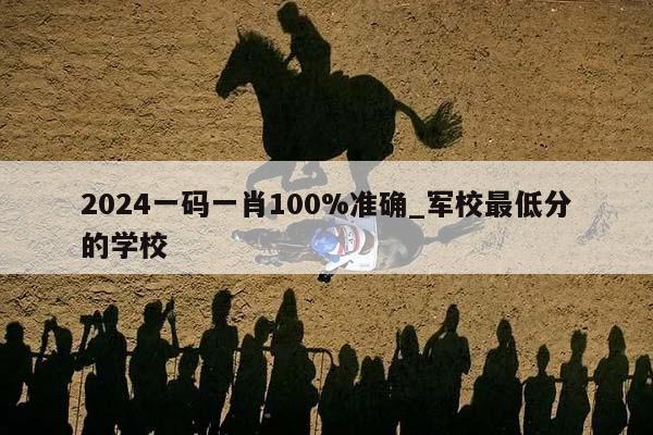 2024一码一肖100%准确_军校最低分的学校  第1张