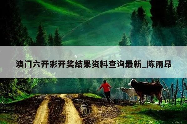 澳门六开彩开奖结果资料查询最新_陈雨昂