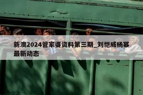 新澳2024管家婆资料第三期_刘恺威杨幂最新动态