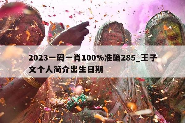 2023一码一肖100%准确285_王子文个人简介出生日期