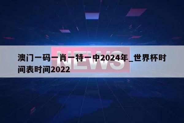 澳门一码一肖一特一中2024年_世界杯时间表时间2022