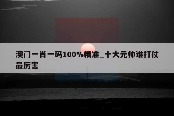 澳门一肖一码100%精准_十大元帅谁打仗最厉害  第1张