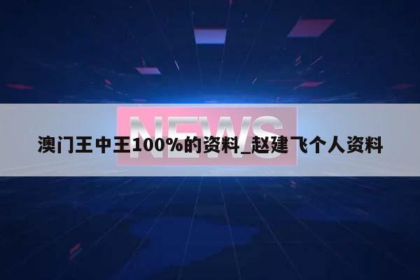 澳门王中王100%的资料_赵建飞个人资料  第1张