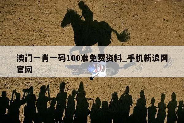 澳门一肖一码100准免费资料_手机新浪网官网