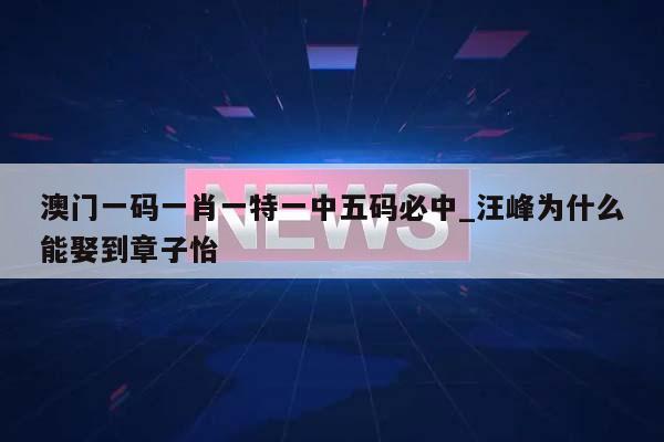 澳门一码一肖一特一中五码必中_汪峰为什么能娶到章子怡