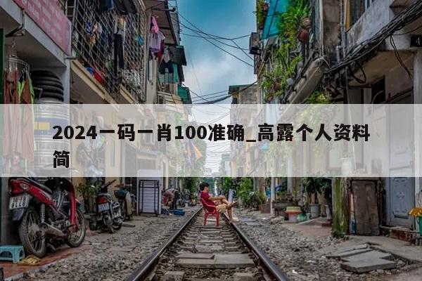 2024一码一肖100准确_高露个人资料简