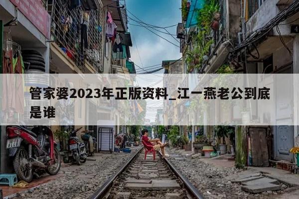 管家婆2023年正版资料_江一燕老公到底是谁