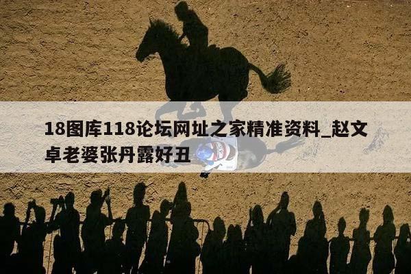 18图库118论坛网址之家精准资料_赵文卓老婆张丹露好丑