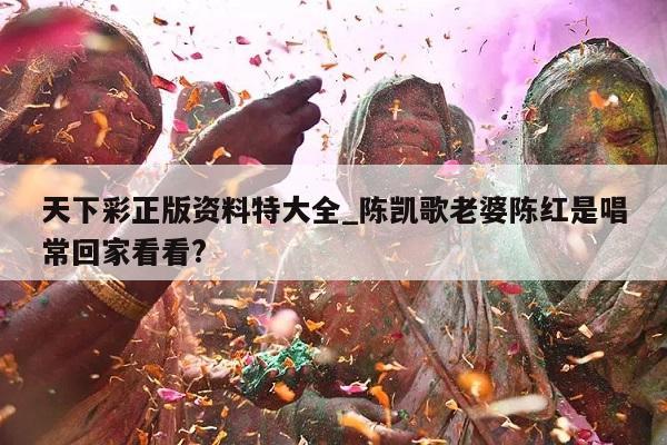 天下彩正版资料特大全_陈凯歌老婆陈红是唱常回家看看?