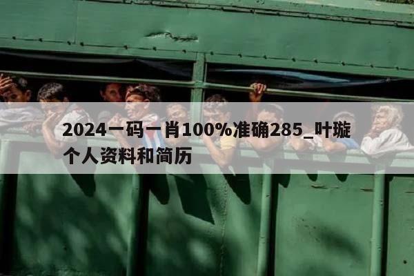 2024一码一肖100%准确285_叶璇个人资料和简历