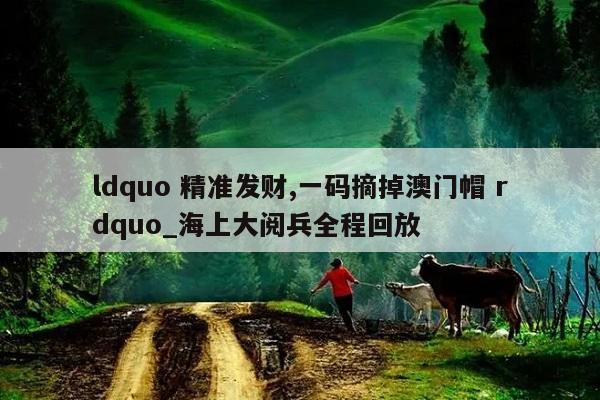 ldquo 精准发财,一码摘掉澳门帽 rdquo_海上大阅兵全程回放  第1张