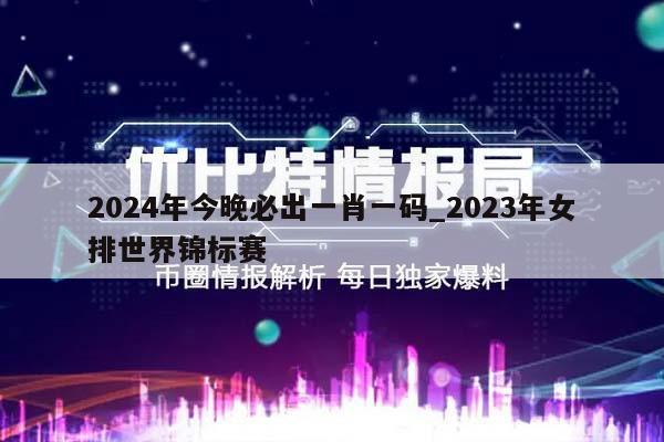 2024年今晚必出一肖一码_2023年女排世界锦标赛