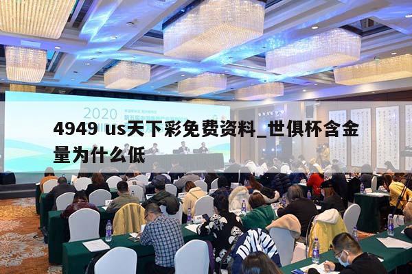 4949 us天下彩免费资料_世俱杯含金量为什么低