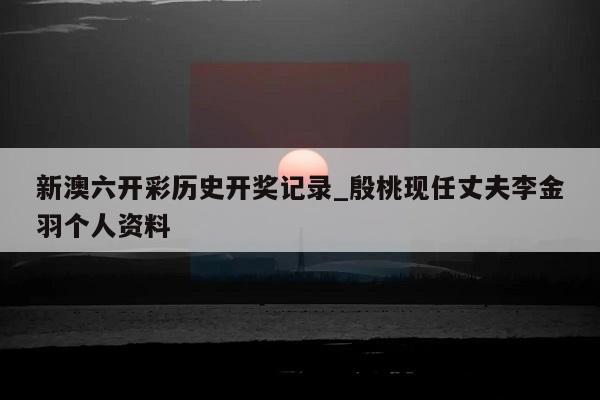 新澳六开彩历史开奖记录_殷桃现任丈夫李金羽个人资料