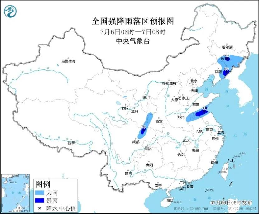 2024澳门天天六开彩免费资料_未来三天国内天气预报（7月6日）