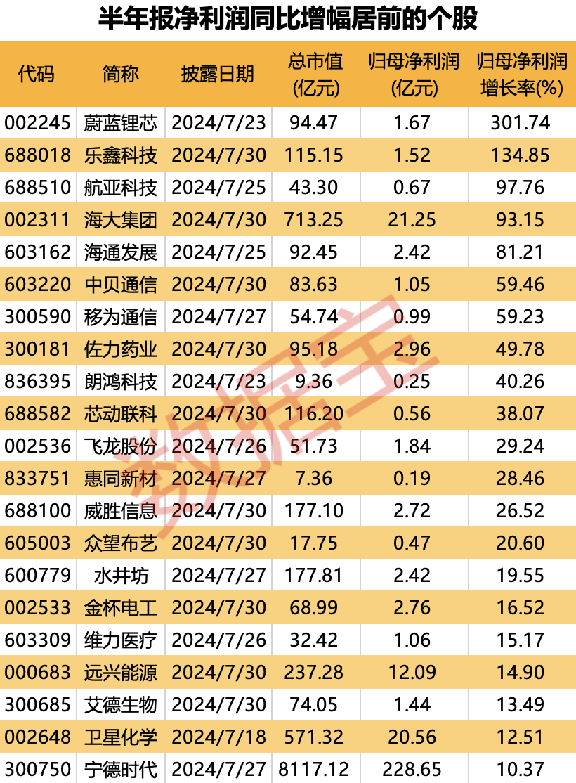 又一家官宣！高管降薪，总经理年薪打“六五折”！首批50家上市公司半年报出炉，这20家净利润规模居前（附名单）