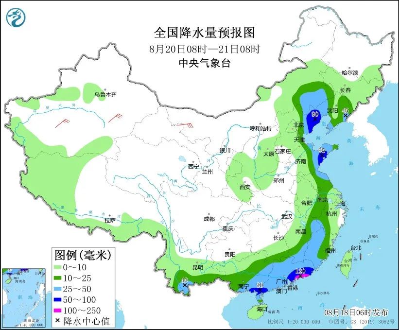 未来三天国内天气预报（8月18日）